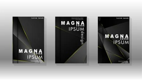 Fancy polygon cover pattern background design. yellow triangle line Illustrazione stock