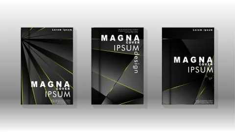 Fancy polygon cover pattern background design. yellow triangle line Stock Illustration