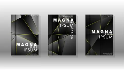 Fancy polygon cover pattern background design. yellow triangle line Illustrazione stock