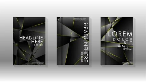 Fancy polygon cover pattern background design. yellow triangle line 스톡 일러스트