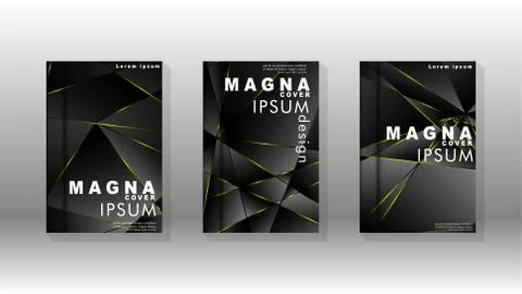 Fancy polygon cover pattern background design. yellow triangle line Illustrazione stock