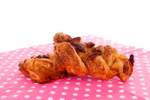 Fancy puff pastry with nuts Foto stock