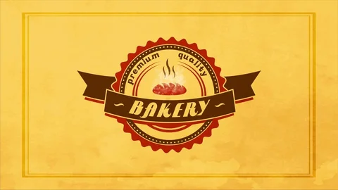 Fancy quality cookery with oval decorated with a cooked food doodle and award Stock Footage 129272128