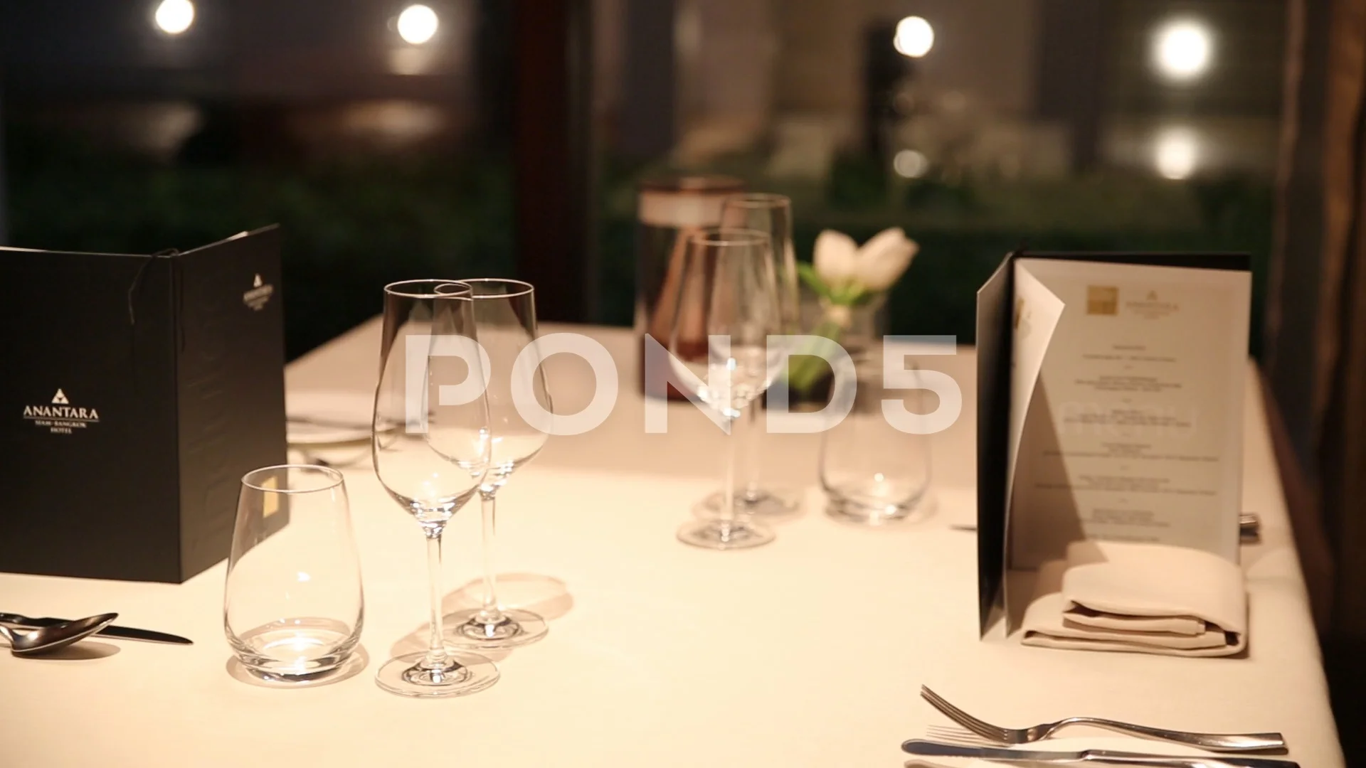 fancy restaurant tables
