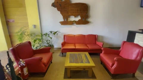 Fancy Restaurant Lounge 4k Stock Footage 218263171