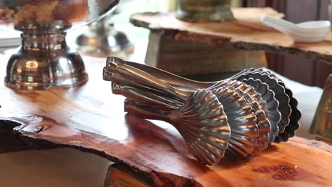 FANCY SERVING SPOON Stock Footage 178483689