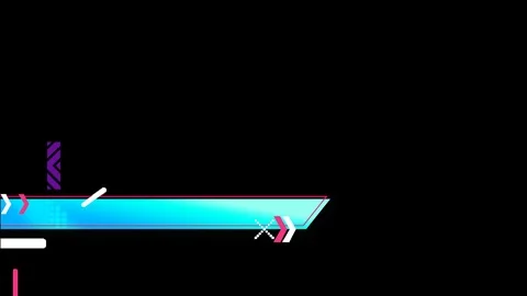 Fancy Shape lower Third Blue Stock Footage 113055190