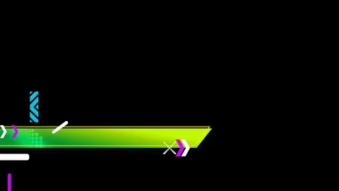 Fancy Shape lower Third Green Stock Footage 113055210
