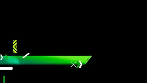 Fancy Shape lower Third Green Stock Footage 113058119