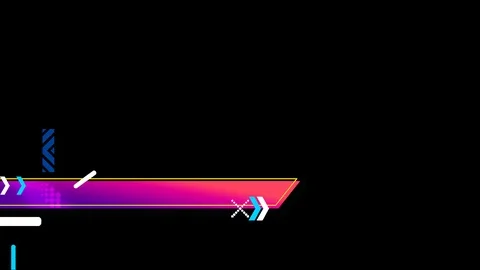 Fancy Shape lower Third Purple Stock Footage 113055221