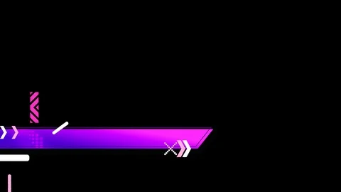 Fancy Shape lower Third Purple Stock Footage 113058005