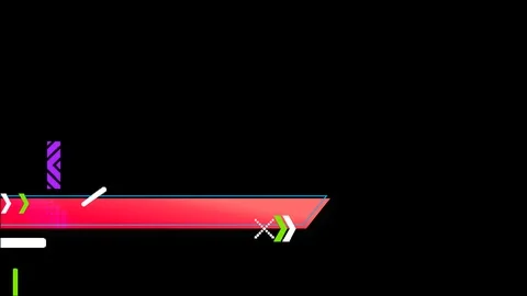 Fancy Shape lower Third Red Stock Footage 113055074