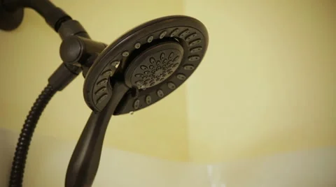 Fancy shower head turning on Stock Footage 67274458