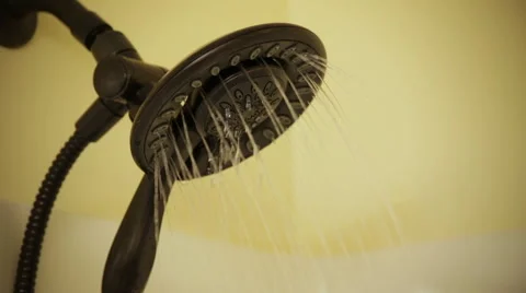 Fancy shower head turning on Stock Footage 67274462