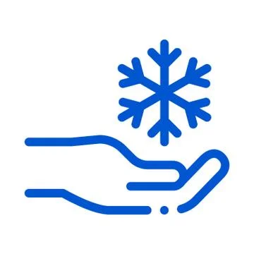 Fancy Snowflake Sign Icon Vector Outline Illustration イラスト素材