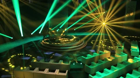 Fancy stage spot lighting Stock Footage 64776275