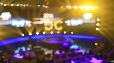 Fancy stage spot lighting show Stock Footage 64776312