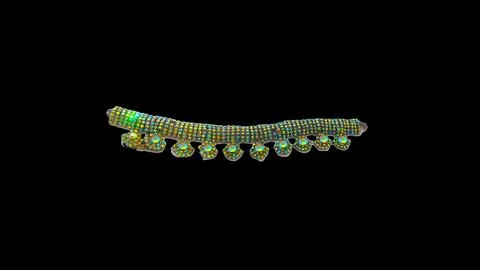 A fancy stone chain with a black background Stock Photos