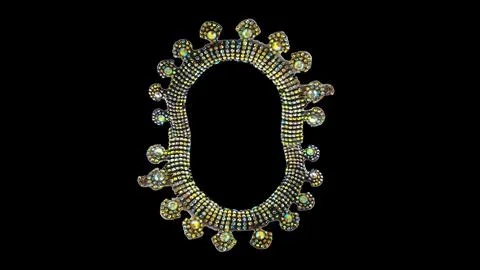 A fancy stone chain with a black background Stock Photos