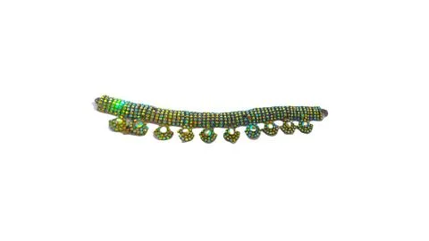 A fancy stone chain with a white background Stock Photos