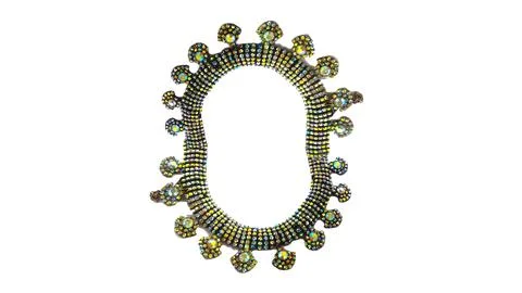 A fancy stone chain with a white background Stock Photos