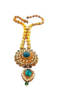 A fancy stone chain with a white background Stock Photos