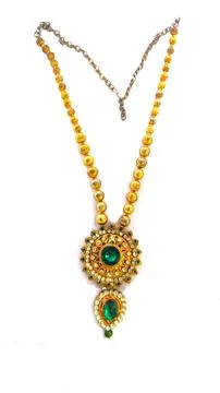 A fancy stone chain with a white background Stock Photos