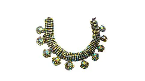 A fancy stone chain with a white background Stock Photos