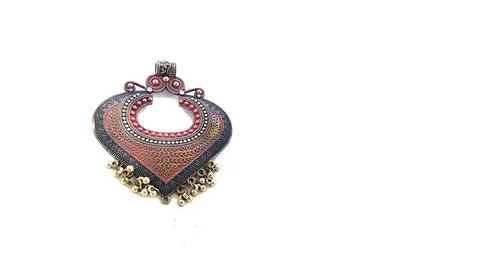 A fancy stone chain with a white background Stock Photos