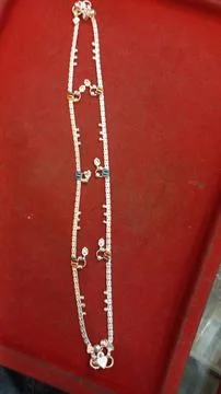 Fancy stone silver payal Stock Photos