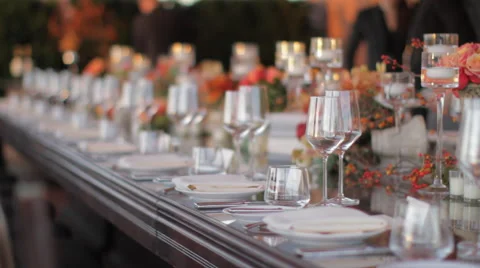 Fancy Table Setting Stock Footage 46782680
