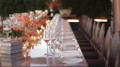 Fancy Table Setting Stock Footage 46783016
