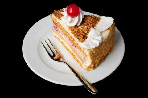 Fancy tart  with cherry  on top Stock-Fotos