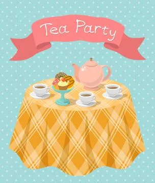 Fancy tea party Stock-Illustration