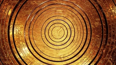 Fancy textured gold rings looping 3D animation Stock-Footage 174383266