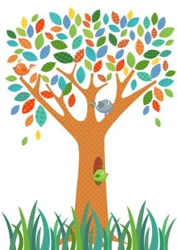 Fancy Tree colorful Stock Illustration