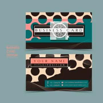 Fancy vector business card set Stock Illustration
