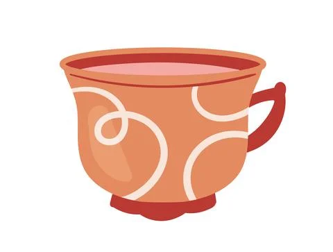 Fancy vintange tea cup Stock Illustration