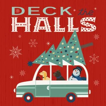 Fancy winter Holiday hand drawn vector poster Stock Illustration