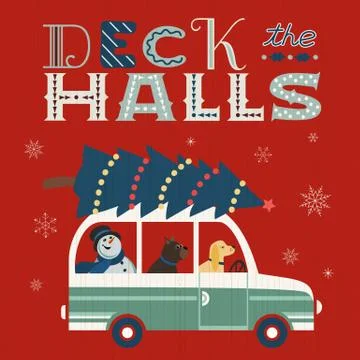 Fancy winter Holiday hand drawn vector poster Stock Illustration