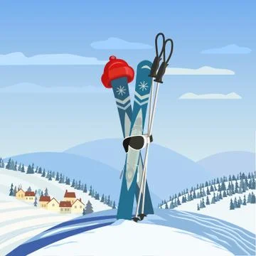 Fancy winter poster Stock Illustration