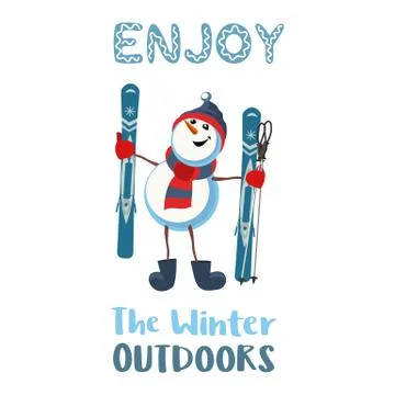 Fancy winter poster Stock Illustration