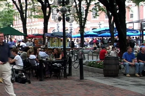 Faneuil People Walking Stock-Footage 817508