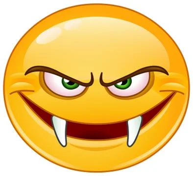 Fangs emoticon Stock Illustration
