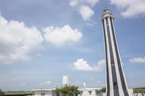 Fangyuan Lighthouse with clouds Foto stock
