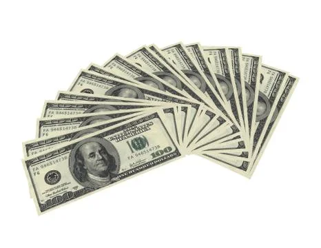 Fanned dollar notes Stock Illustration