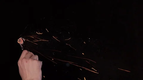 Fanning the charcoal to hookan Video stock 77541651