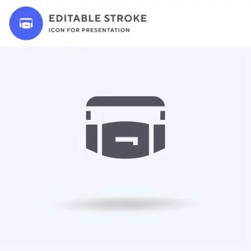 Fanny Pack icon vector, filled flat sign, solid pictogram isolated on white Stock Illustration