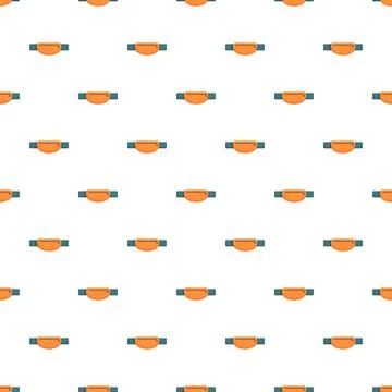 Fanny pack seamless pattern repeating orange textile design Stock Illustration