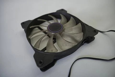 Fans and coolers disassembled for technical maintenance Stock Photos